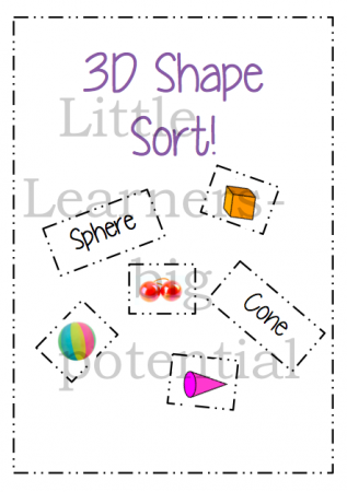 3D shape sort